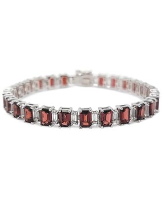 Macy's - Amethyst (19 ct. t.w.) & White Topaz (3 ct. t.w.) Bracelet in Sterling Silver (Also in Garnet & Sky Blue Topaz)