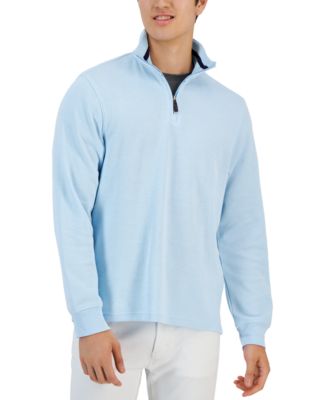 Club Room - Men's French Rib Quarter-Zip Sweater