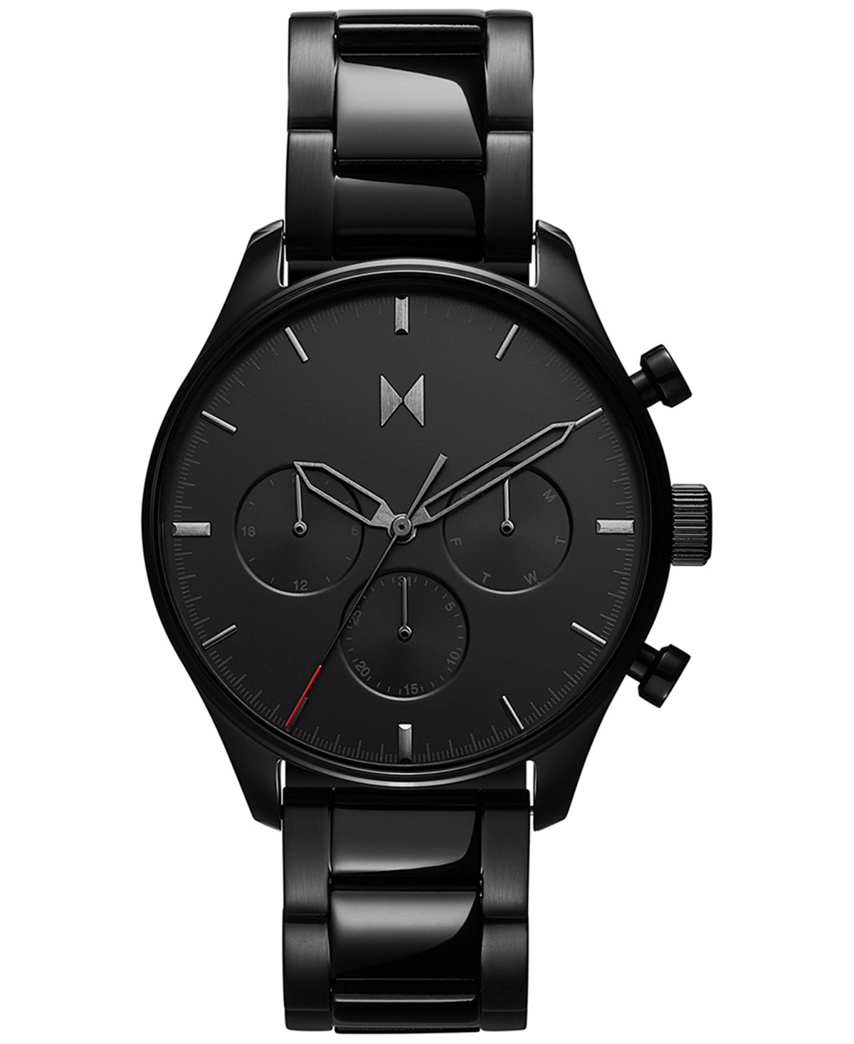 Men's Chronograph Airhawk Black-Tone Stainless Steel Bracelet Watch 42mm - Black
