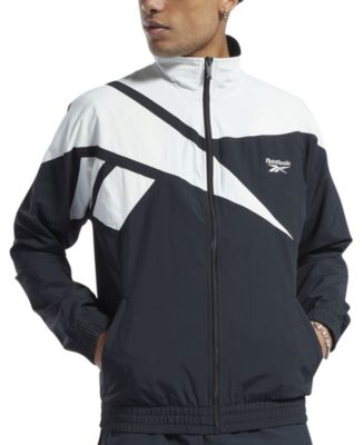 Reebok Men's Classics Vector Regular-Fit Logo Colorblocked Full-Zip Track  Jacket - Macy's