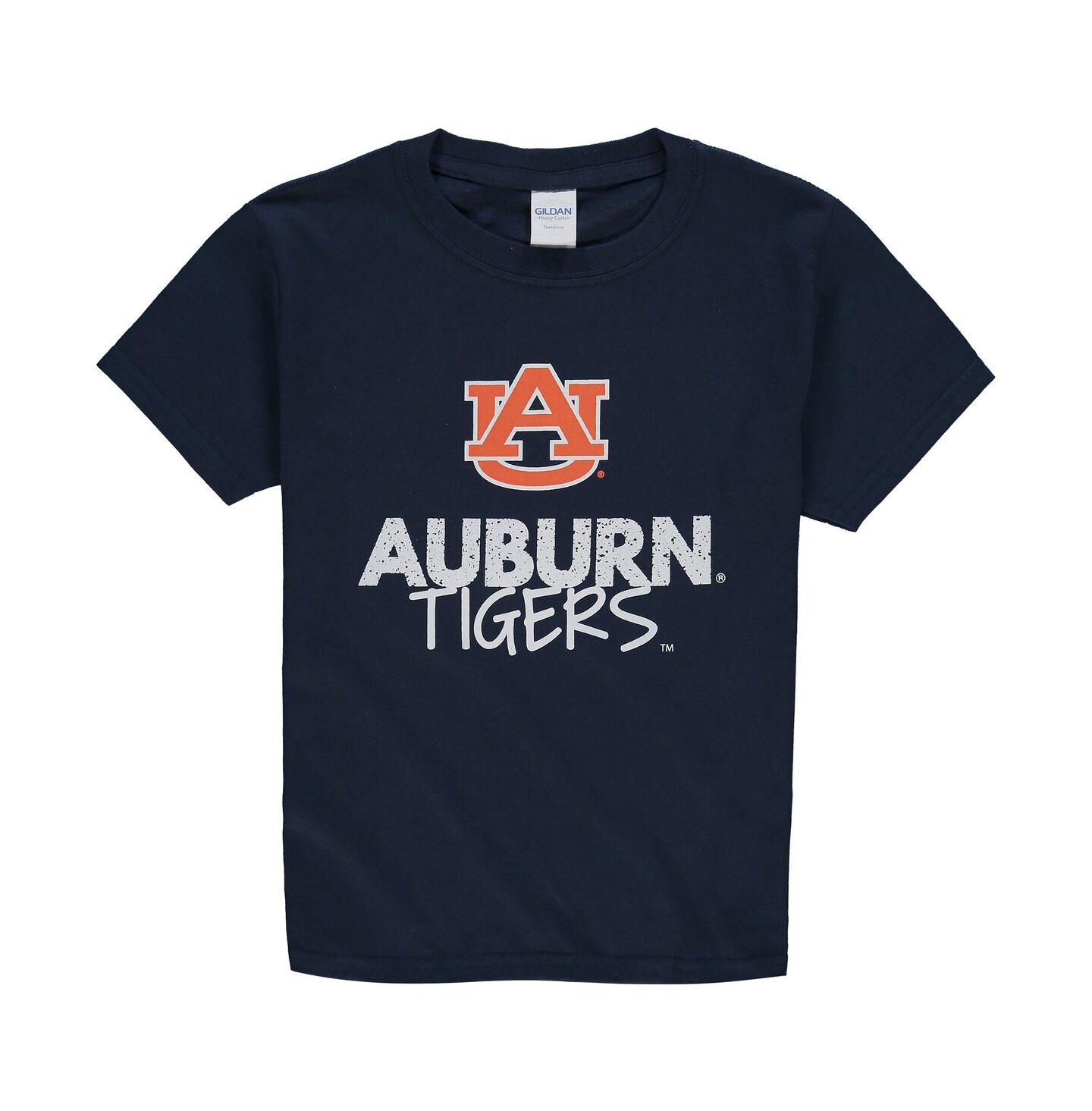 Футболка Two Feet Ahead Navy Auburn Tigers Crew Neck для мальчиков — фото 1