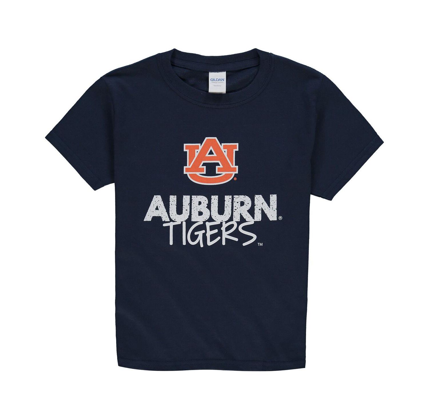 Big Boys Navy Auburn Tigers Crew Neck T-shirt