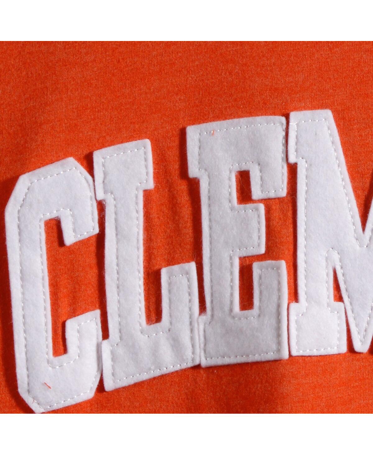 PRESSBOX WOMEN'S PRESSBOX ORANGE CLEMSON TIGERS PLUS SIZE TWO-HIT CANYON LONG SLEEVE T-SHIRT 