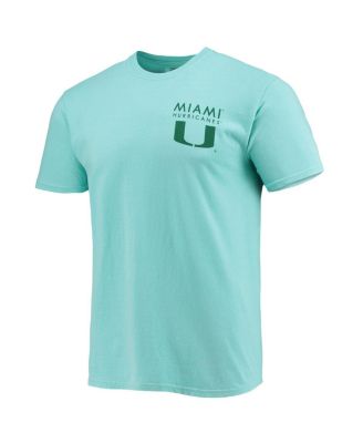 Men's Mint Miami Hurricanes Circle Scene Comfort Colors T-shirt