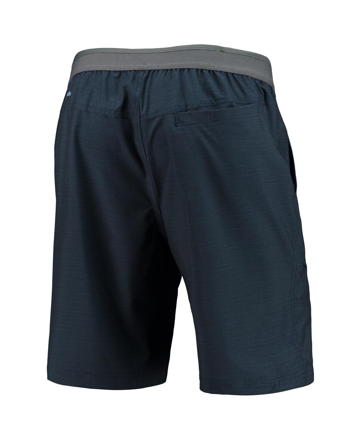 Shop Columbia Men's  Heathered Navy North Carolina Tar Heels Twisted Creek Omni-shield Shorts