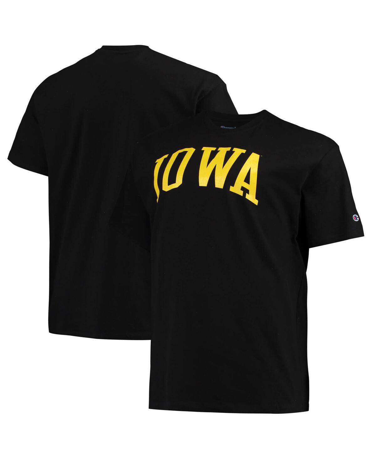 Shop Champion Men's  Black Iowa Hawkeyes Big And Tall Arch Team Logo T-shirt
