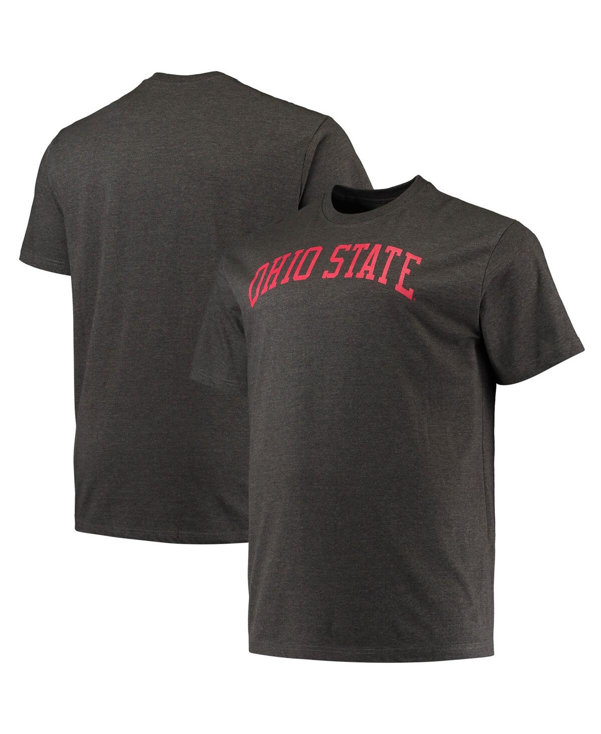 Shop Champion Men's  Heathered Charcoal Ohio State Buckeyes Big And Tall Arch Team Logo T-shirt