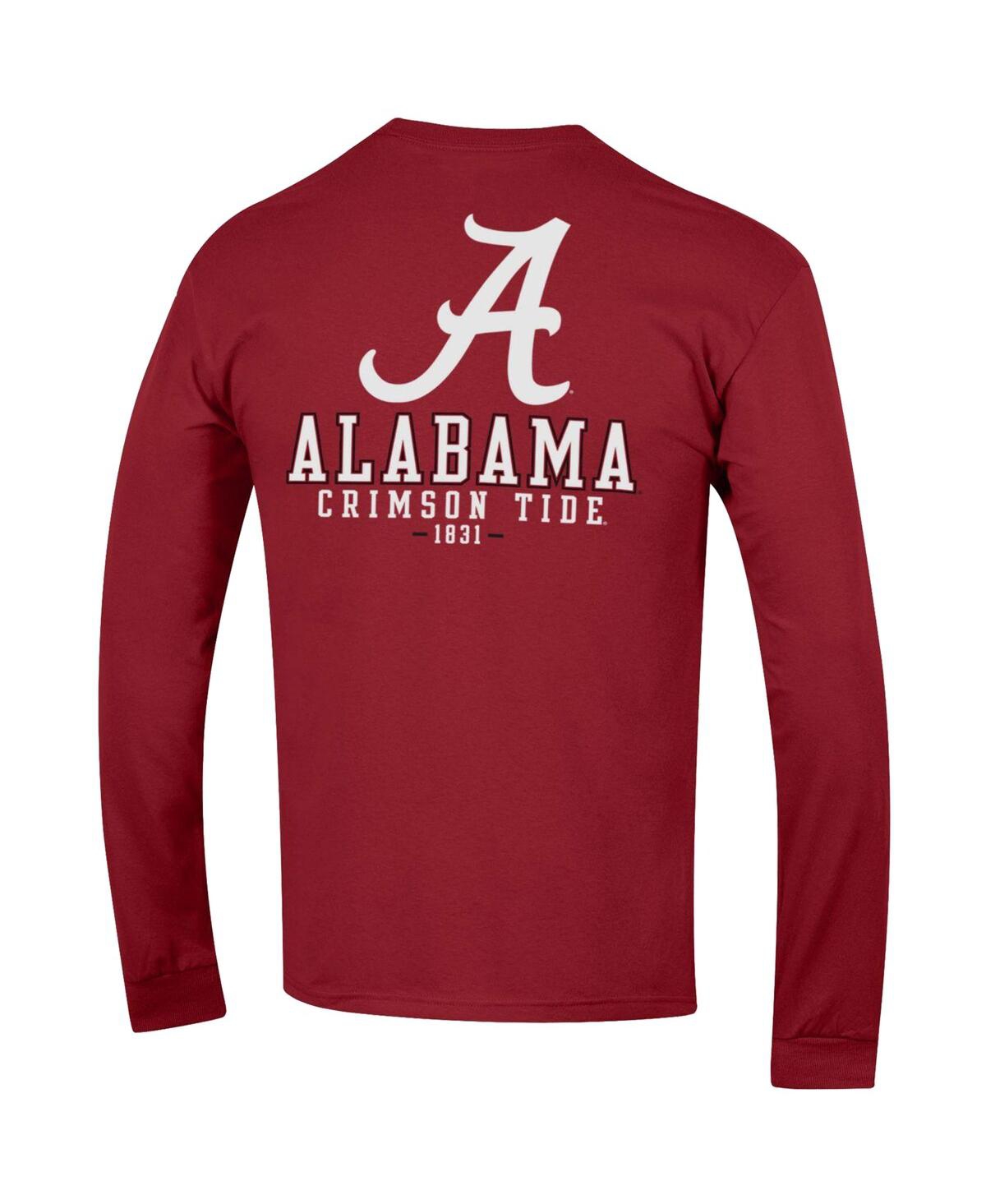Men's ChampionAlabamaTide Team Stack 3-Hit Long Sleeve T-shirt - Crimson