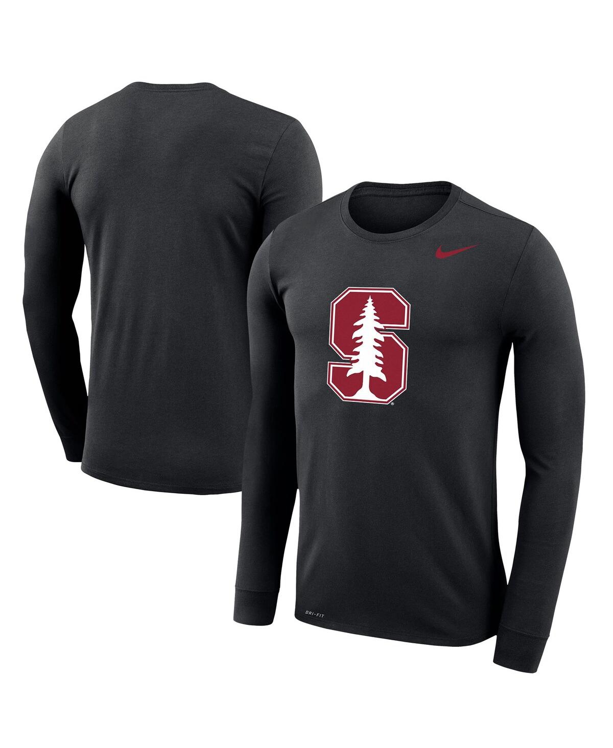 Men's NikeStanford Cardinal School Logo Legend Performance Long Sleeve T-shirt - Black