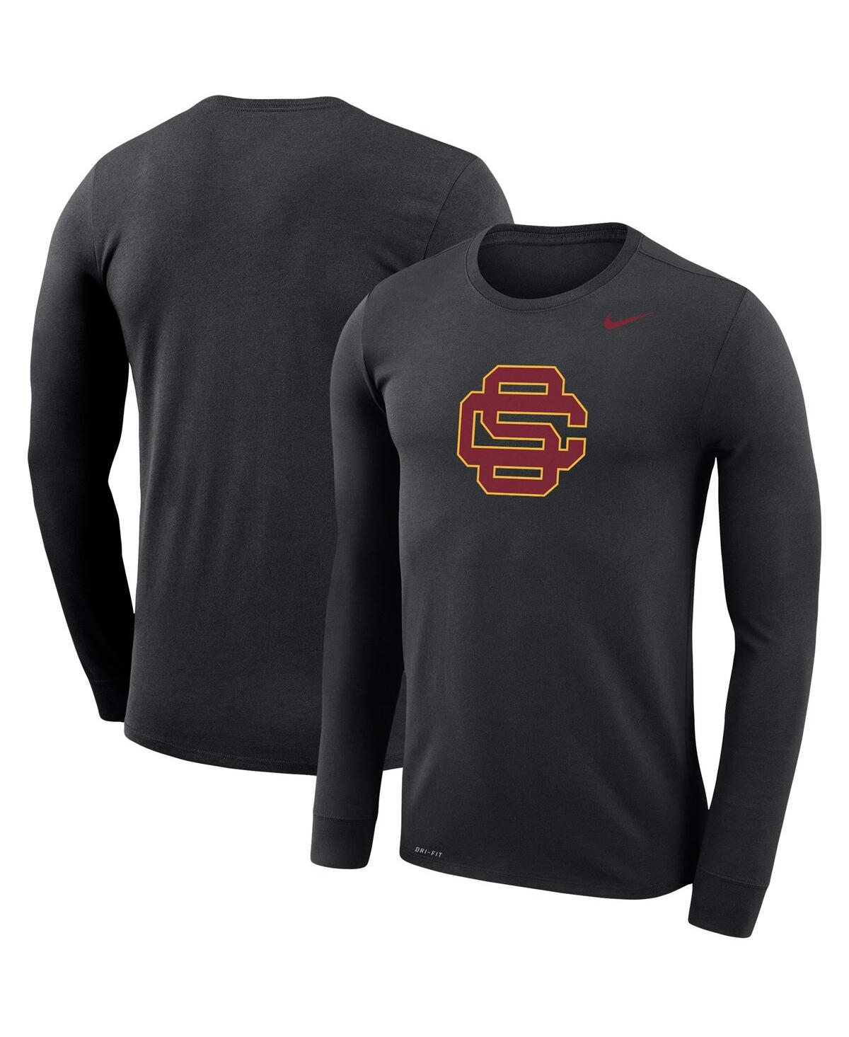 Men's Nike Black Usc Trojans School Baseball Logo Performance Legend Long Sleeve T-shirt