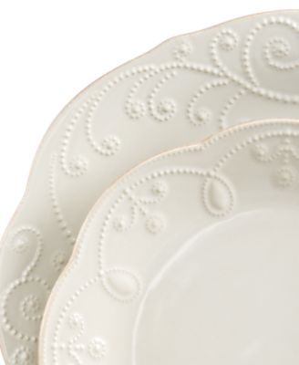 French Perle White 12 Pc. Dinnerware Set, Service for 4
