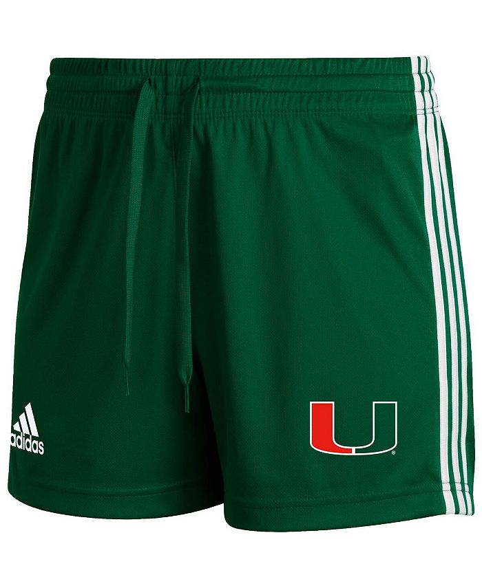 adidas Women's Green Miami Hurricanes AEROREADY Training Shorts Macy's