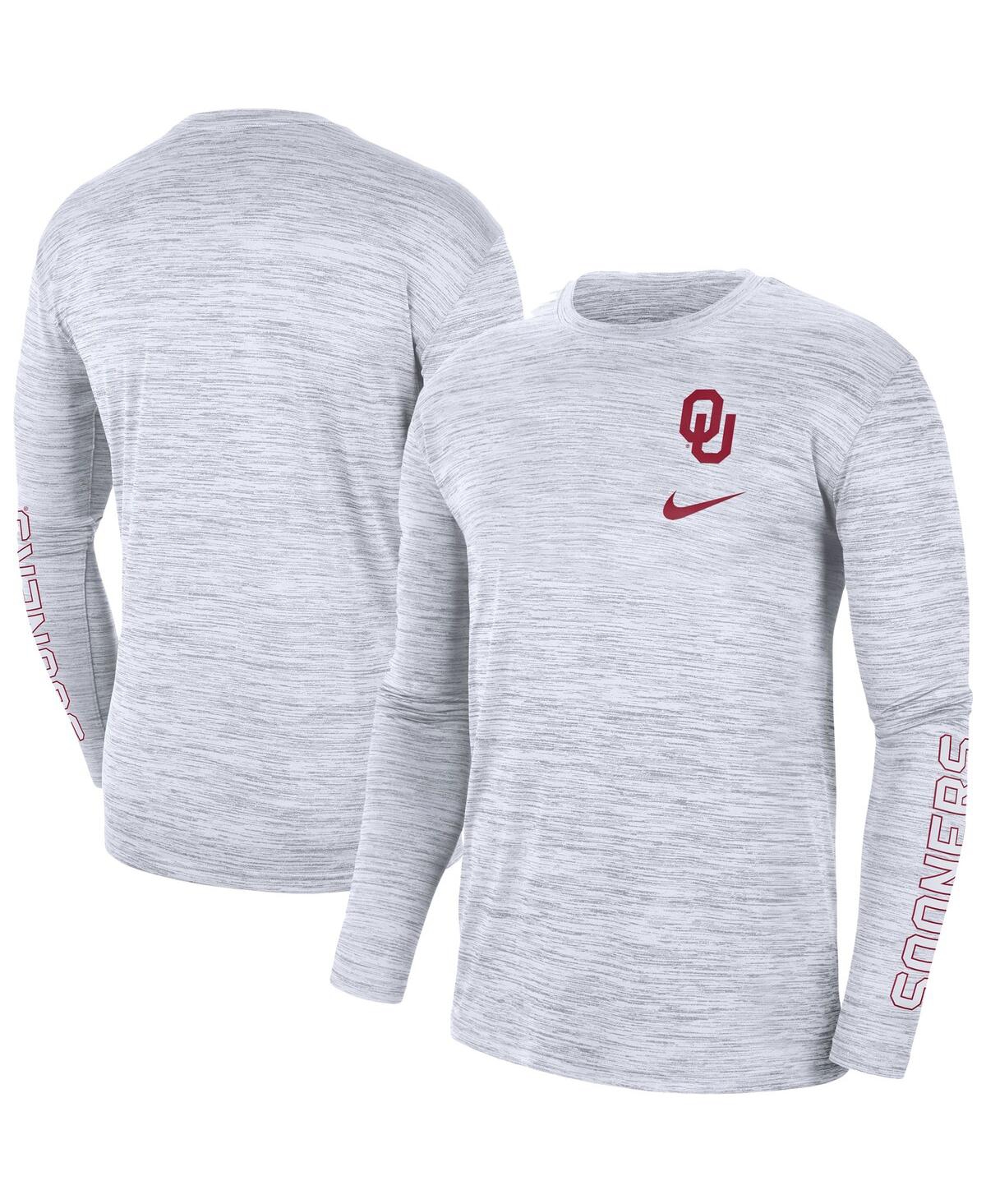 Men's Nike White Oklahoma Sooners Velocity Legend Team Performance Long Sleeve T-shirt