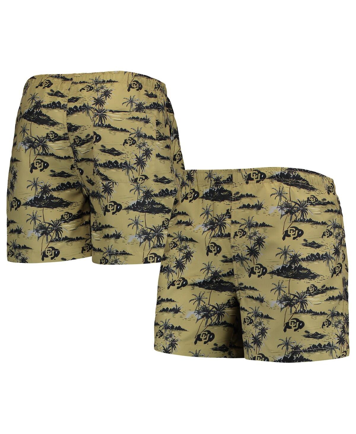 Foco Gold Colorado Buffaloes Island Palm Swim Trunks In Gold