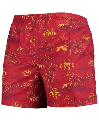 Men's Cardinal Iowa State Cyclones Island Palm Swim Trunks