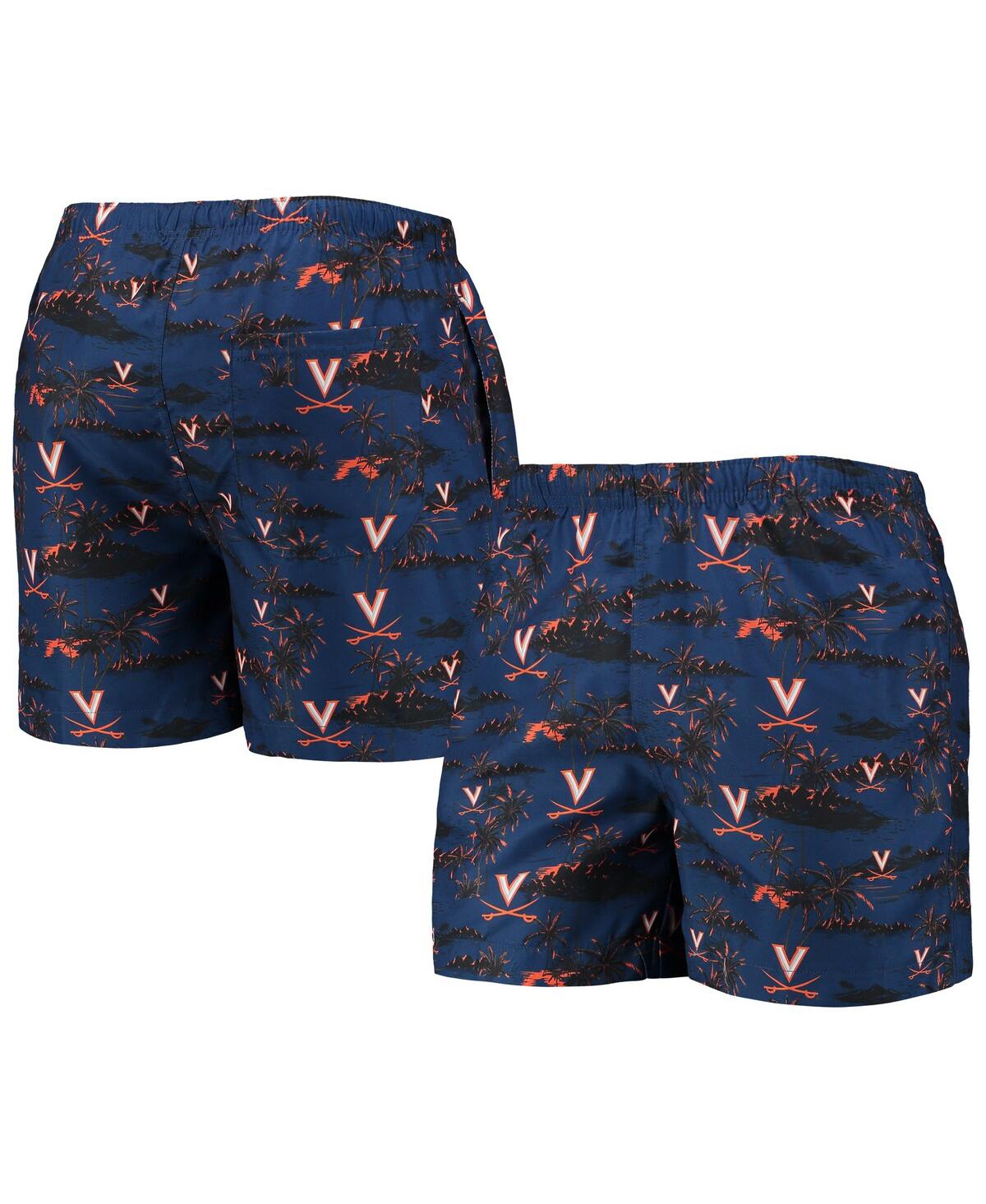 Shop Foco Men's  Navy Virginia Cavaliers Island Palm Swim Trunks