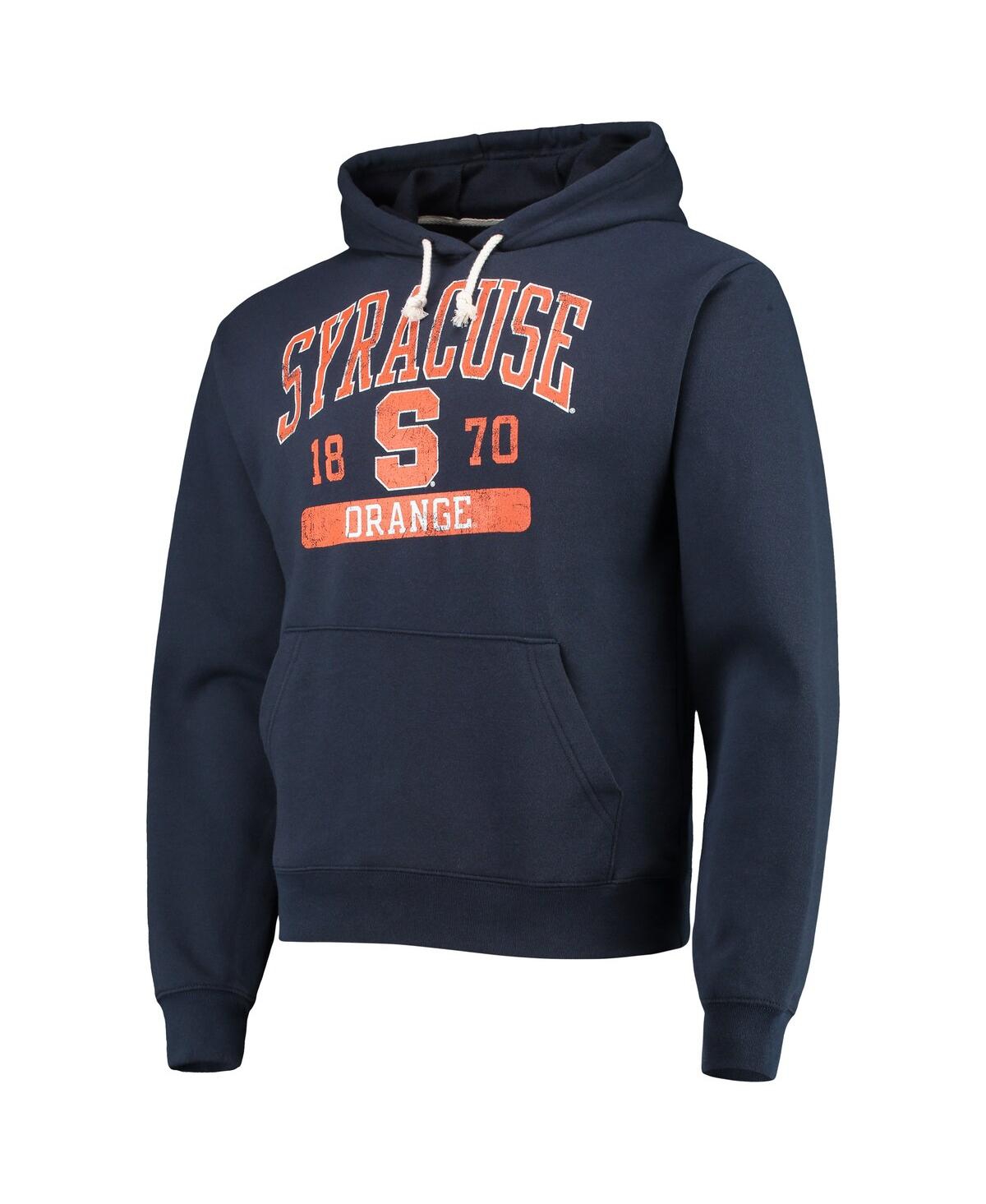 Shop League Collegiate Wear Men's  Navy Syracuse Orange Volume Up Essential Fleece Pullover Hoodie