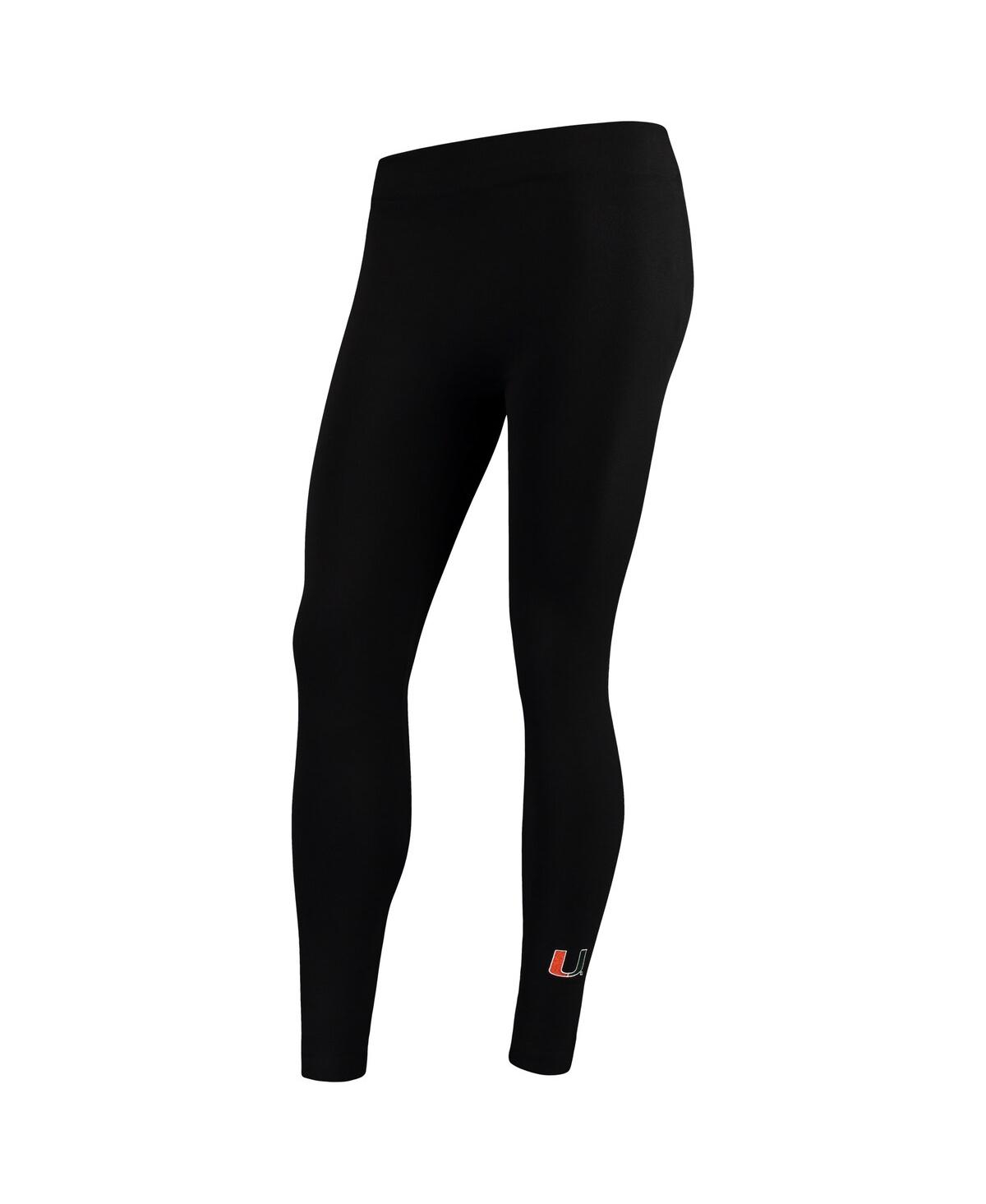 Zoozatz Women's  Black Washington Huskies Fleece Leggings