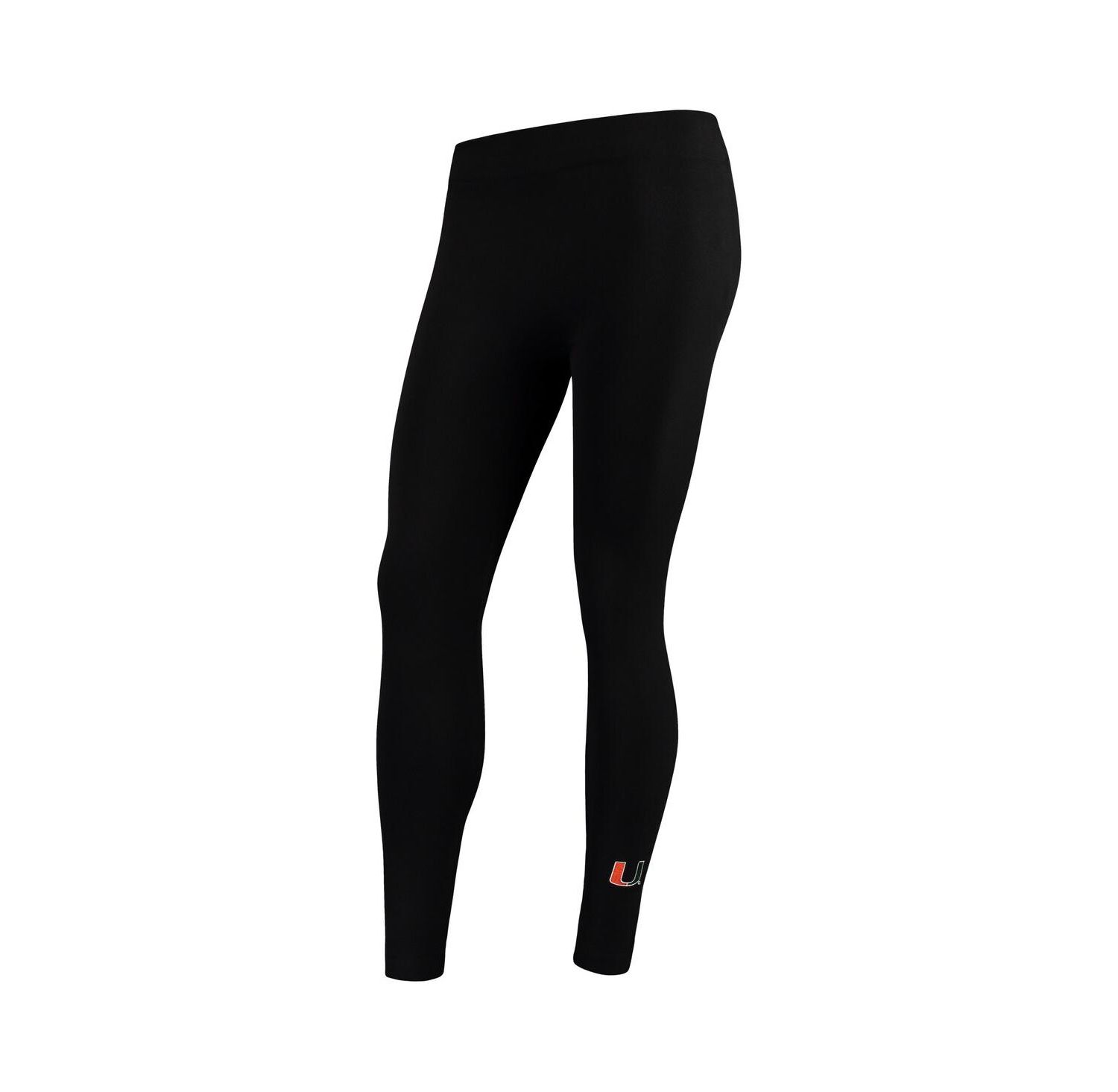 Women's Black Miami Hurricanes Fleece Leggings