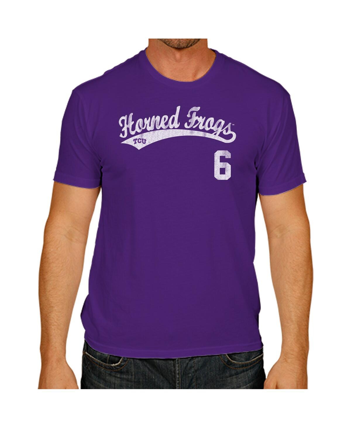 Shop Retro Brand Men's Original  Andrew Cashner Purple Tcu Horned Frogs Ncaa Baseball T-shirt