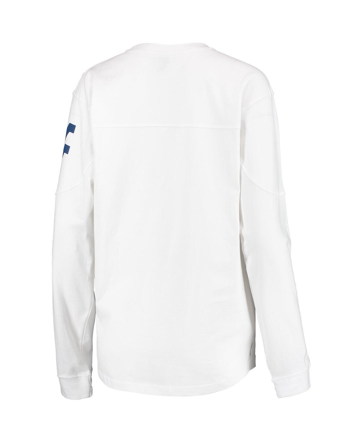 PRESSBOX WOMEN'S PRESSBOX WHITE WEST VIRGINIA MOUNTAINEERS EDITH LONG SLEEVE T-SHIRT 