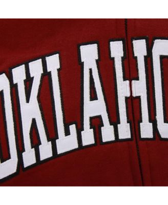 Women's Crimson Oklahoma Sooners Arched Name Full-Zip Hoodie