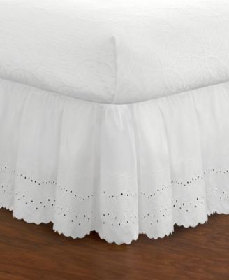 Ruffled Eyelet 18" Drop Bedskirt, King