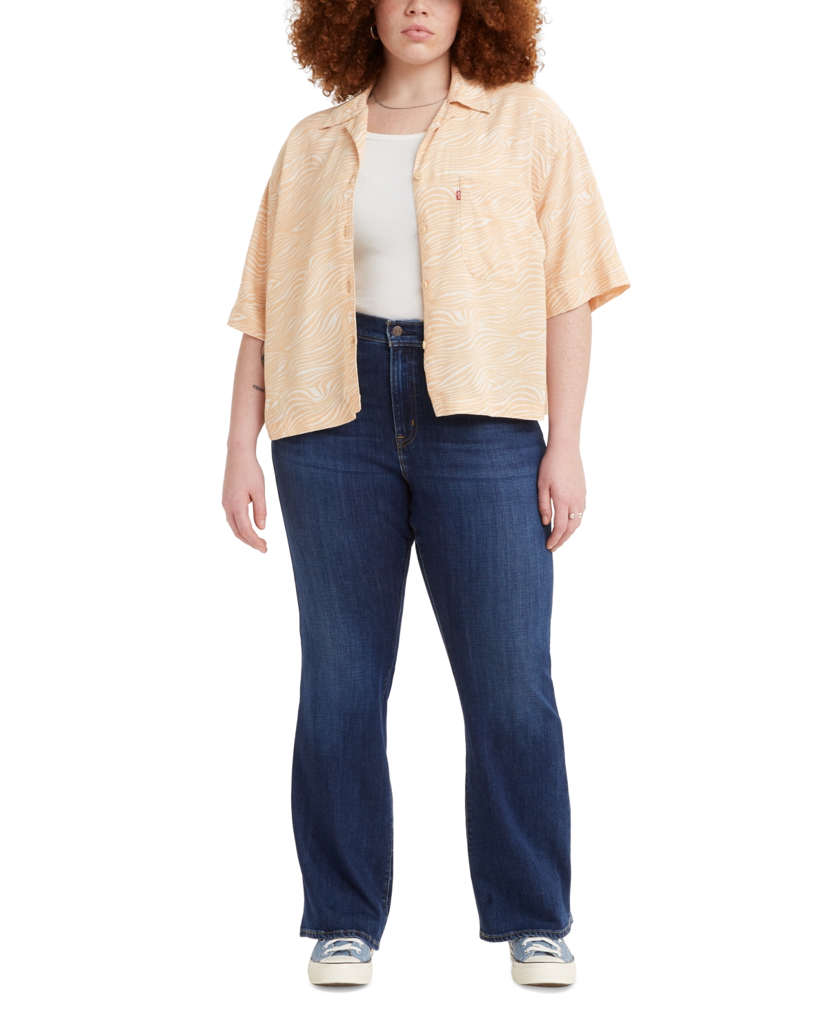 Levi's Plus Size 726 High-Rise Flare-Leg Jeans