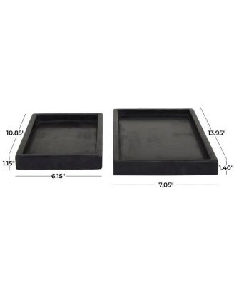 Marble Modern 2 Piece Tray Set
