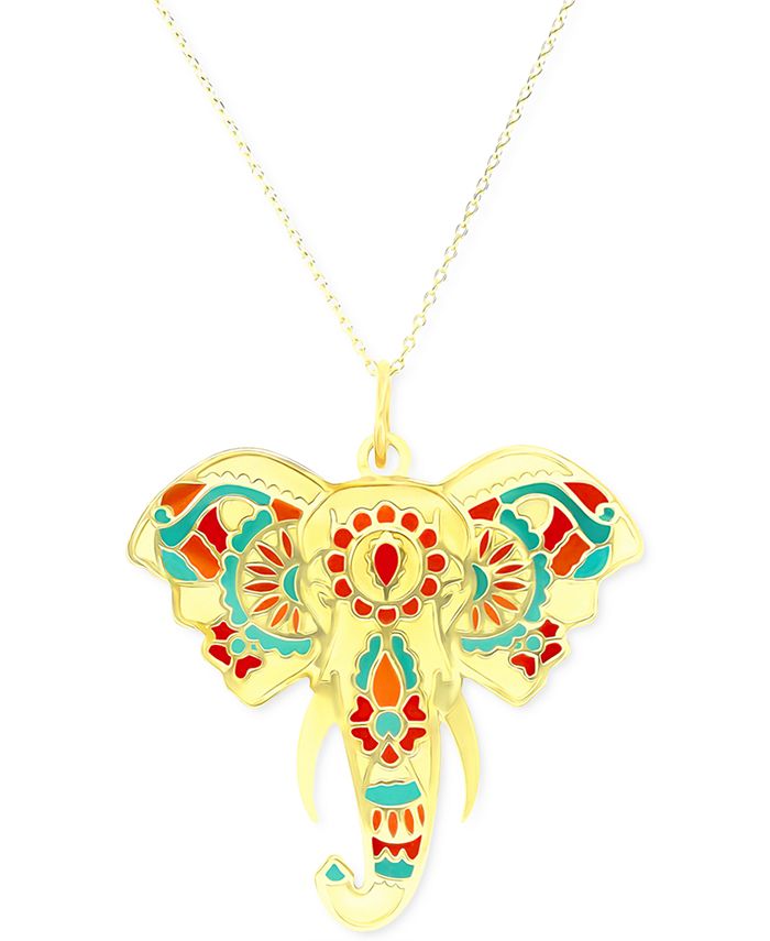 Macys elephant necklace discount