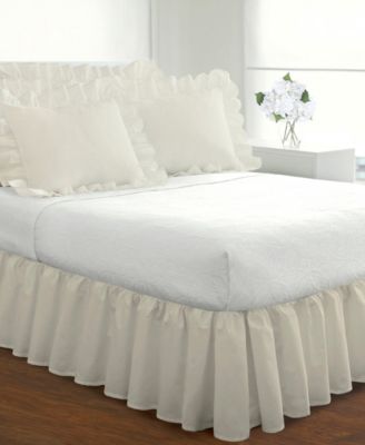 Fresh Ideas Ruffled Poplin Bedskirts Bedding In Ivory