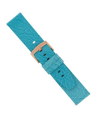 Light Blue Leather Band designed for Fitbit Versa, Versa 2 and Versa Lite