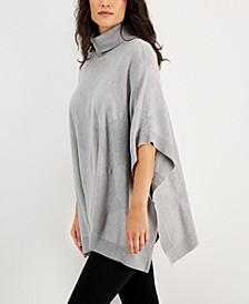 Women's Turtleneck Poncho Sweater, Created for Macy's