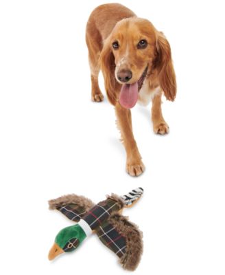 Barbour - Plaid Logo Pheasant Squeaker Stuffed Dog Toy