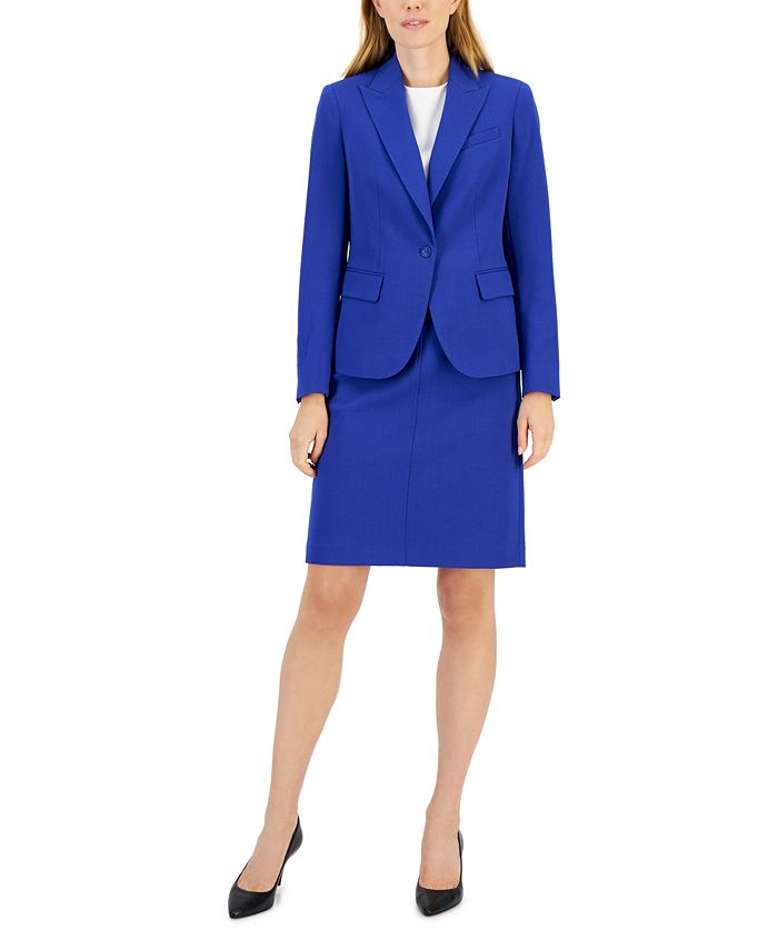 Anne Klein Executive Collection Single-Button A-Line Skirt Suit ...