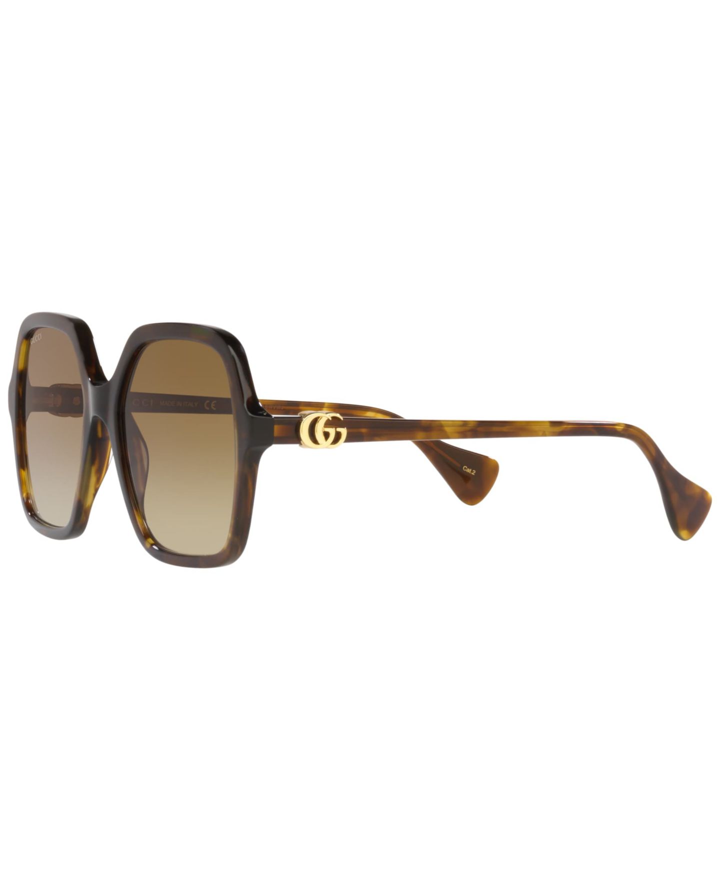Женские солнцезащитные очки Gucci GG1072S, цвет: Коричневый — фото 4