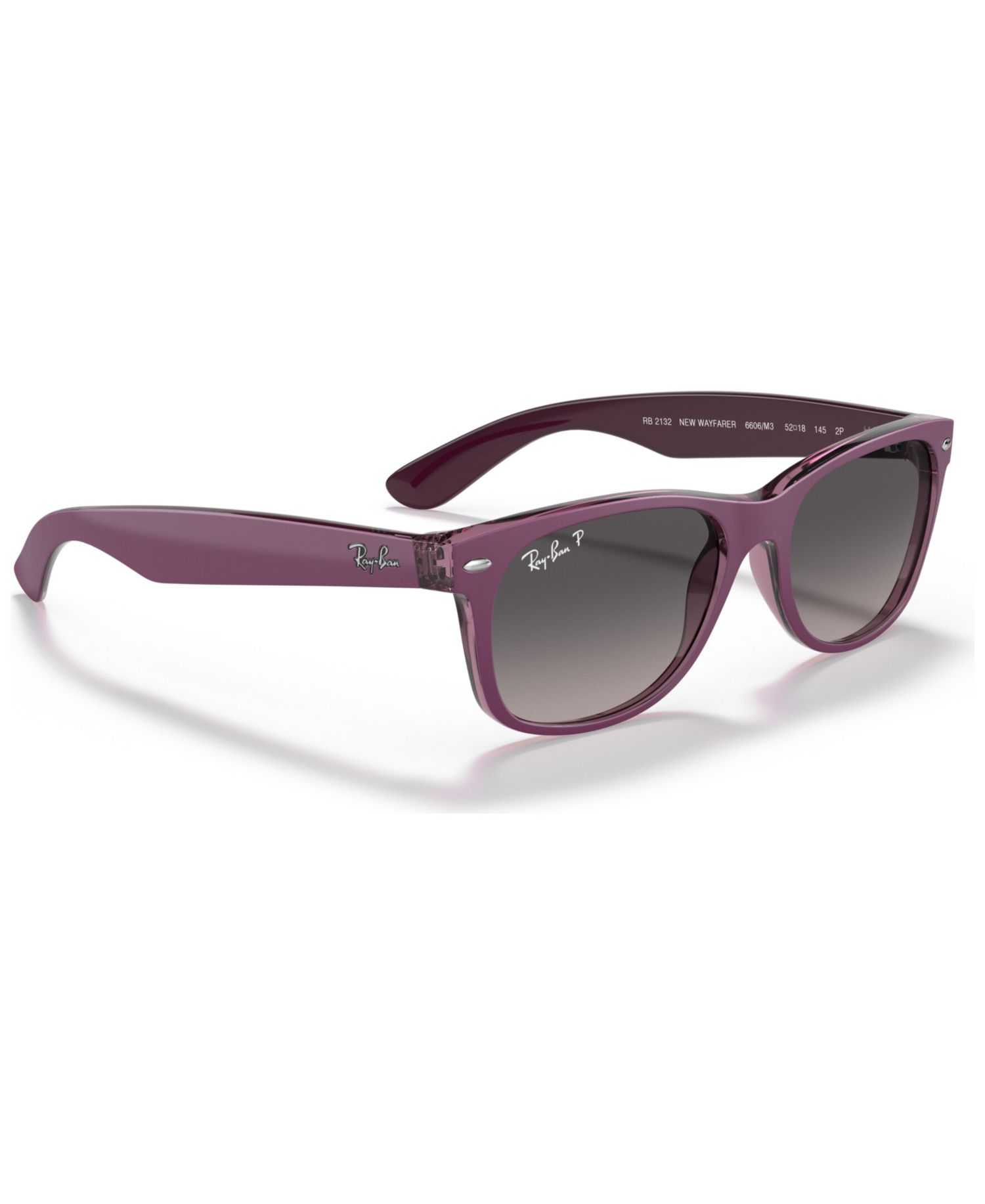 Unisex Polarized Sunglasses, RB2132 NEW WAYFARER 55