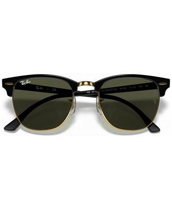 Ray-Ban Unisex Low Bridge Fit Sunglasses, RB3016F CLUBMASTER CLASSIC 55 ...
