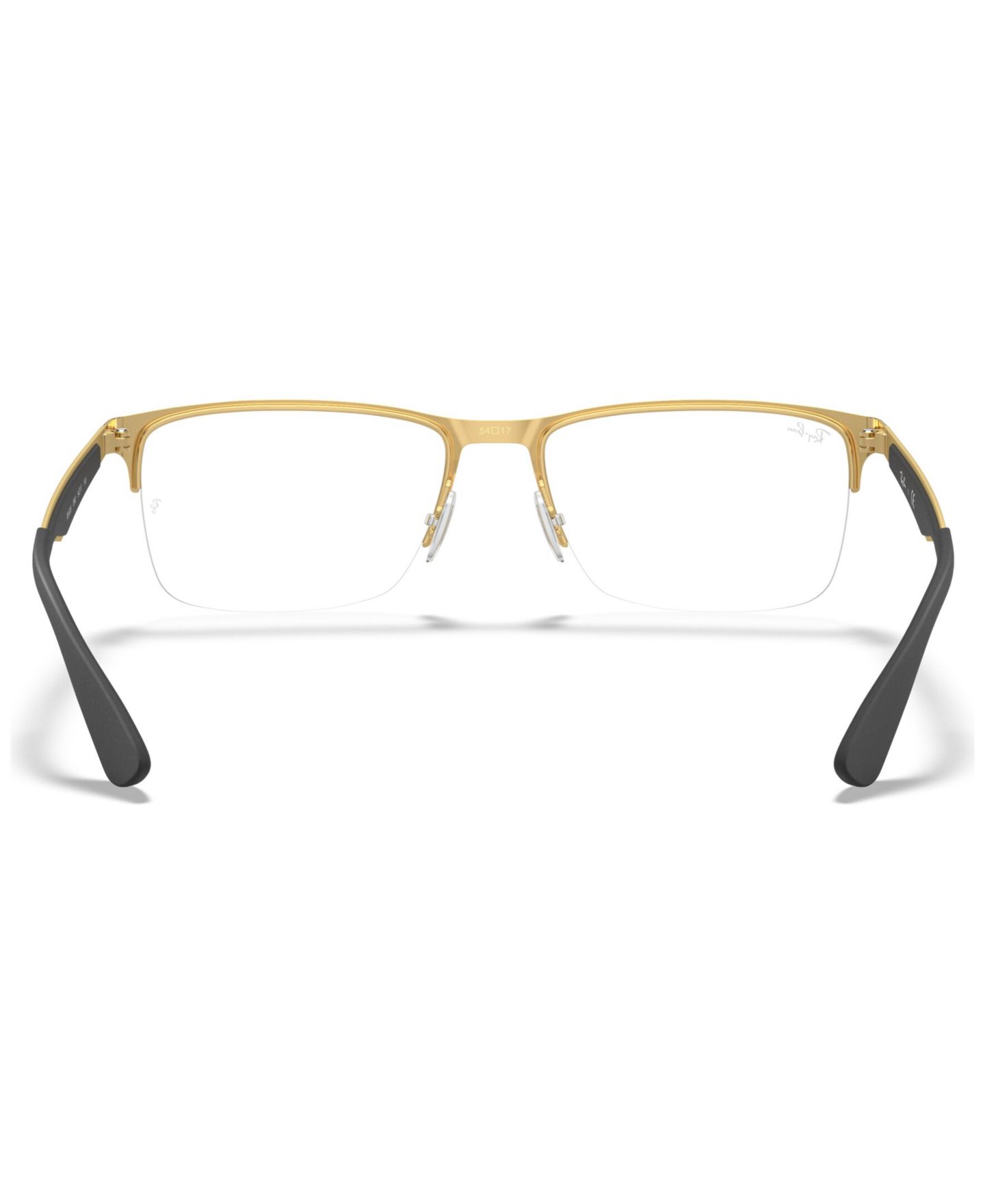 Очки Ray-Ban Unisex Rectangle Metal RB6335 Optics Eyeglasses, цвет: Золотой чёрный — фото 5
