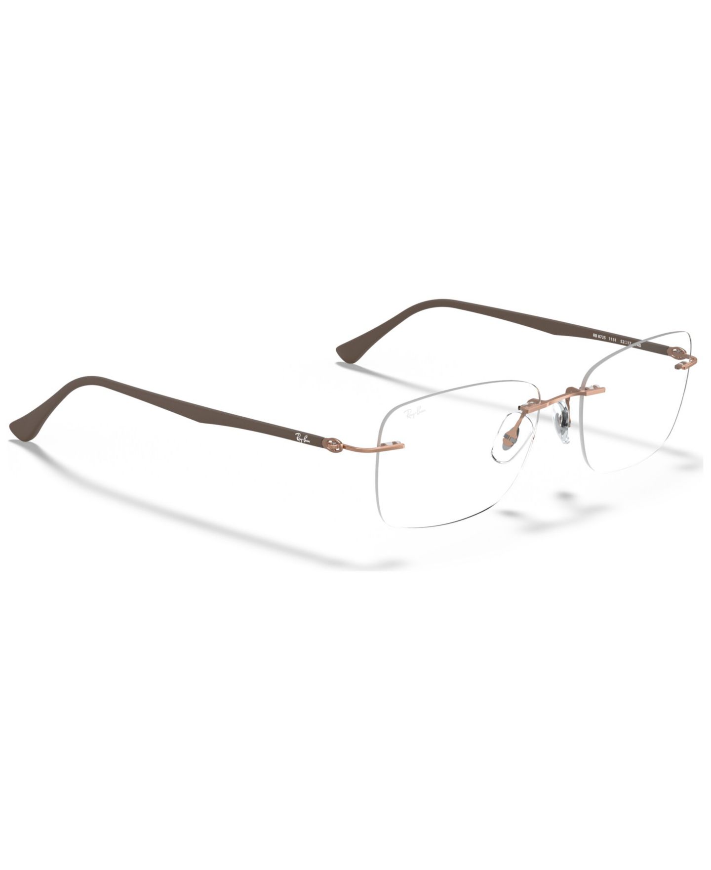 Очки Ray-Ban Unisex Rectangle Titanium RB8725 Optics Eyeglasses, цвет: Mattebrown — фото 13