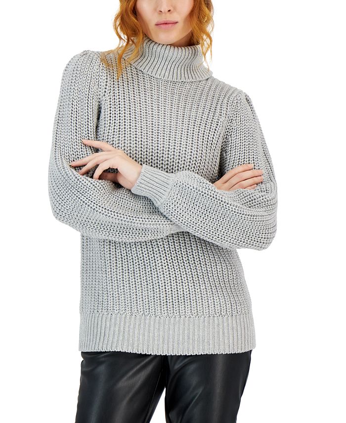 ecoalf Turtleneck Sweater light grey flecked casual look Fashion Sweaters Turtleneck Sweaters 