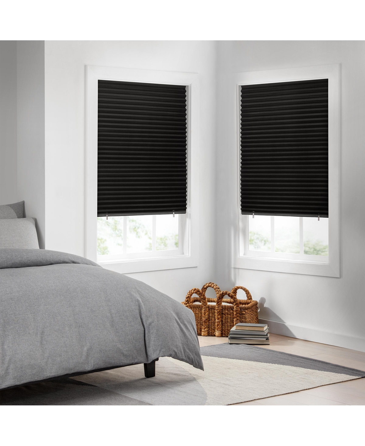 Eclipse Blackout Paper Pleated Cut-to-width Shade Set Of 2, 48" X 72"