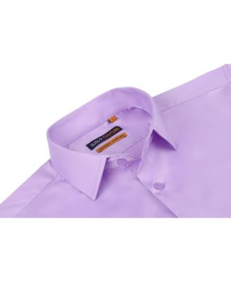 Men's Solid Slim Fit Wrinkle Free Stretch Long Sleeve Button Down Shirt