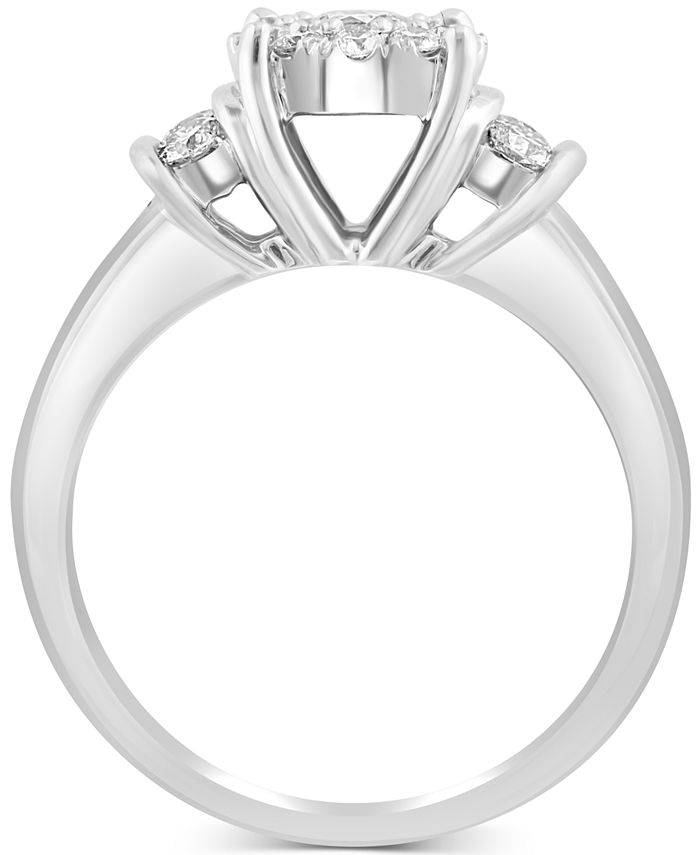 EFFY Collection EFFY® Diamond Halo Engagement Ring (1 ct. t.w.) in 14k ...