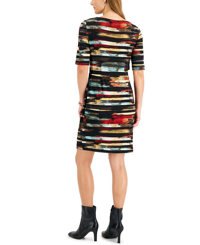 Connected Women's BateauNeck ElbowSleeve Sheath Dress Macy's