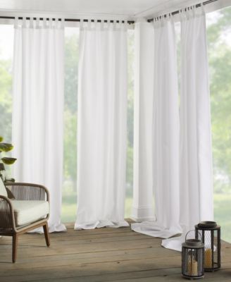 Elrene Matine Indoor Outdoor Window Treatment Collection In White