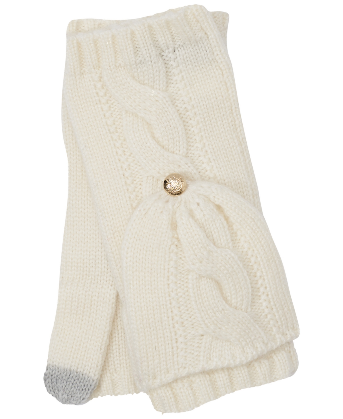 Lauren Ralph Lauren Women's Blend Cable Pop-top Glove In Cream
