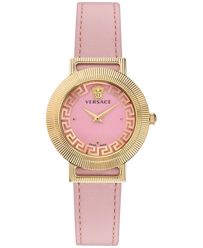 Versace leather on sale strap ladies watch