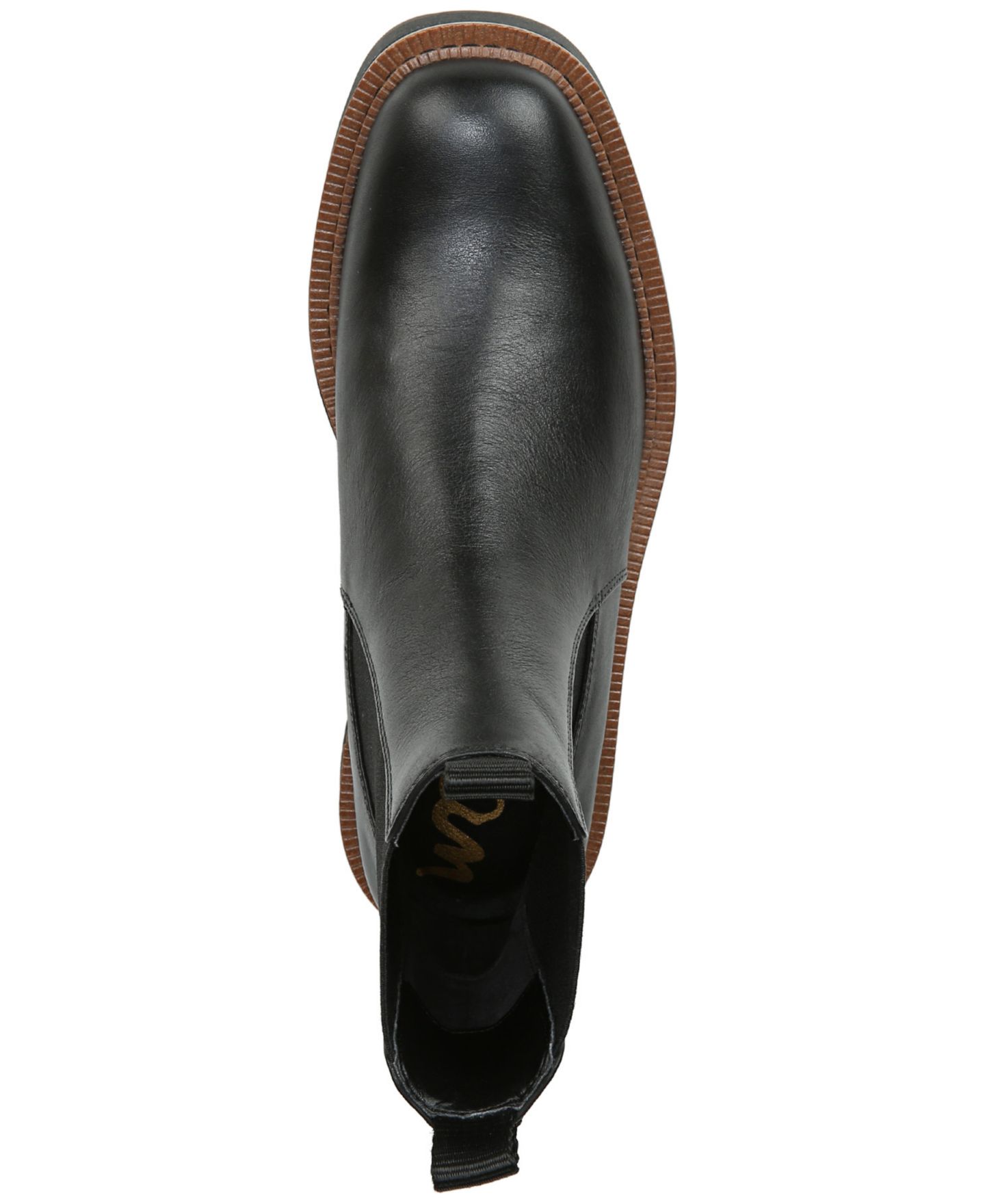 Женские ботинки Sam Edelman Laguna Lug-Sole Chelsea Booties, цвет: Чёрный кожаный — фото 4
