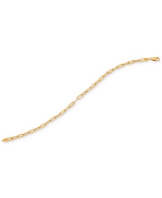 Lightweight Paperclip Link Chain Ankle Bracelet in 10k Gold, Created for Macy's